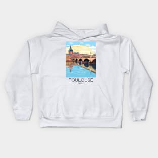 A Pop Art Travel Print of Toulouse - France Kids Hoodie